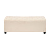 VEVOR Storage Ottoman Bench, Button-Tufted End