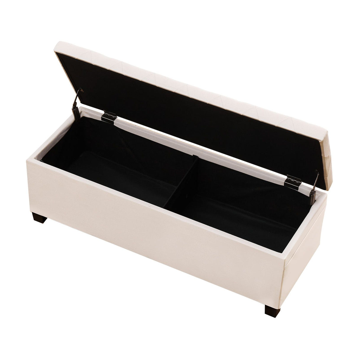 VEVOR Storage Ottoman Bench, Button-Tufted End