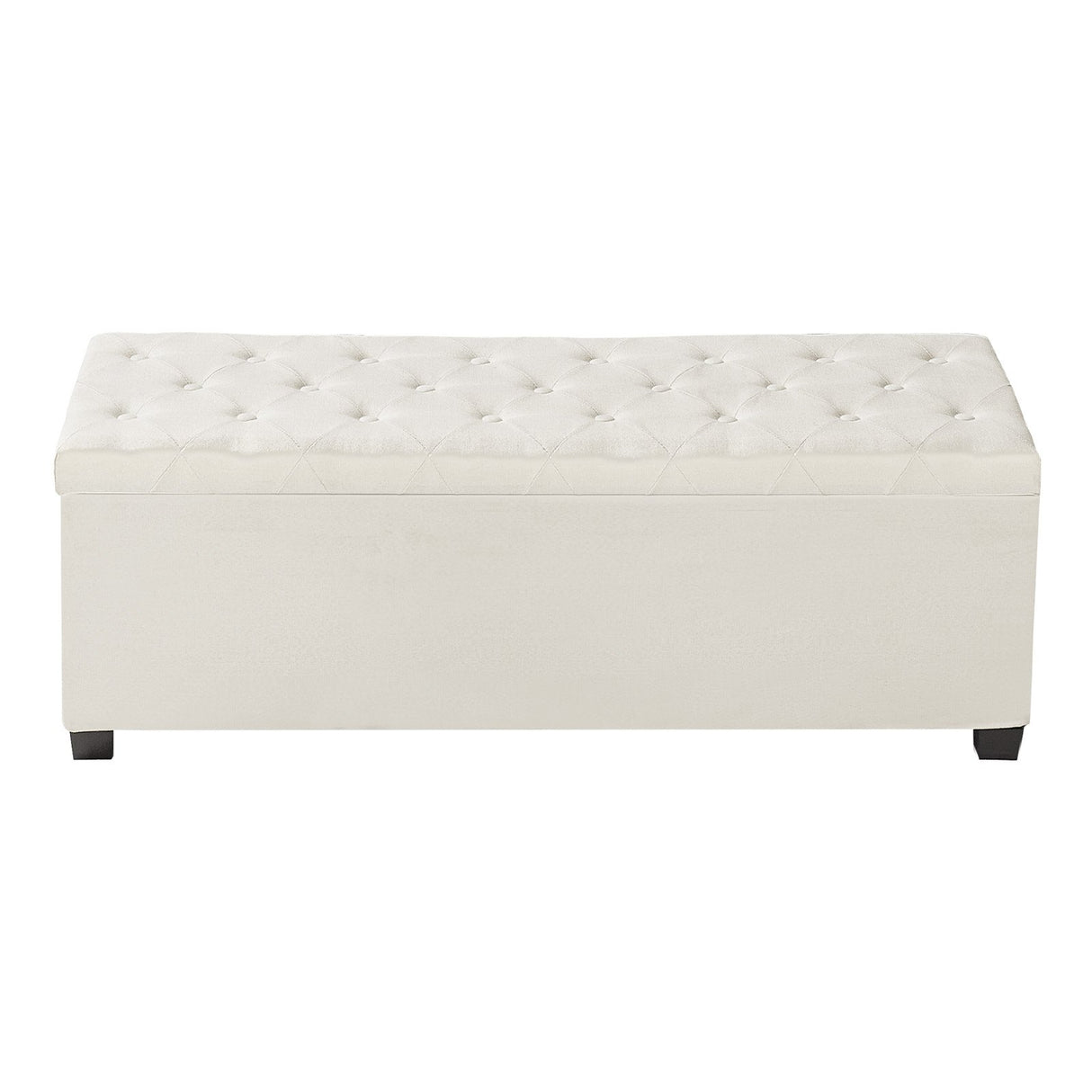 VEVOR Storage Ottoman Bench, Button-Tufted End
