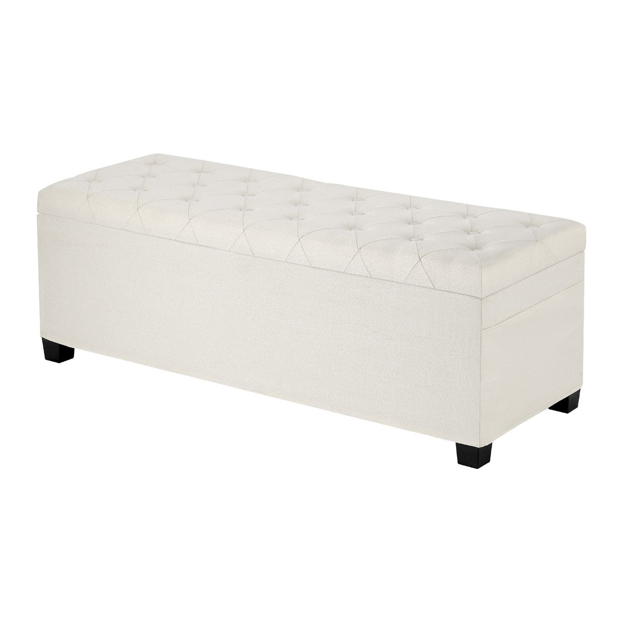 VEVOR Storage Ottoman Bench, Button-Tufted End