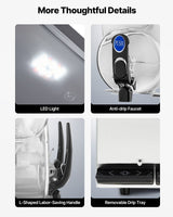 VEVOR Commercial Frozen Drink Maker, 15Lx2 Double Tank Slushy Machine, 120 Cups Stainless Steel Margarita Smoothie Frozen Drink Machine, Slushie Maker for Home Party Restaurants Cafe Bars