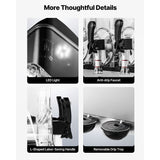 VEVOR Commercial Frozen Drink Maker, 15Lx3 Triple Tank Slushy Machine, 180 Cups Stainless Steel Margarita Smoothie Frozen Drink Machine, Slushie Maker for Home Party Restaurants Cafe Bars