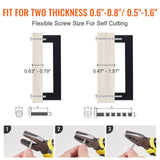 10 Pack Cabinet Pulls, 3in / 76mm Center to Center Slim Square Kitchen Cabinet Drawer, Stainless Steel Modern Kitchen Cupboard Door Handles for Kitchen Bathroom Bar Hardware Matte Black