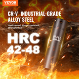 1/2" Drive Impact Socket Set, 65 Piece Socket Set SAE 3/8" to 1-1/4" and Metric 10-24mm, 6 Point Cr-V Alloy Steel for Auto Repair, Rugged Construction, Easy-to-Read Size Markings, Storage Case