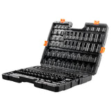 Impact Sockets Set 130PCS 6-Point 3/8" & 1/2" Drive Bit Ratchet Tool Kit
