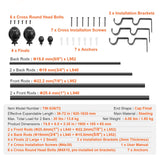 VEVOR Double Rod Curtain Rods, 36-72 inches(3-6ft) Adjustable Length, Black Double Curtain Rods with Round Finials, 1" and 3/4" Diameter, Double Window Drapery Rod for Sheer and Blackout Curtains