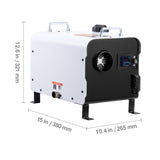 8KW Diesel Heater, 12V/24V All in One Diesel Air Heater, with Bluetooth APP Control, Remote Control and Display Screen, CO Alarm, Fast Heating Portable Diesel Heater for Vehicles and Outdoors