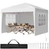 VEVOR Pop Up Canopy, 2.95 x 2.95 m Instant Canopy Portable Gazebo with 3 Sidewalls & 2 Ventilated Windows, Height Adjustable Pop-Up Outdoor Shelter Tent for Events, Patio, Backyard, Party, Parking