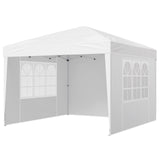 VEVOR Pop Up Canopy, 2.95 x 2.95 m Instant Canopy Portable Gazebo with 3 Sidewalls & 2 Ventilated Windows, Height Adjustable Pop-Up Outdoor Shelter Tent for Events, Patio, Backyard, Party, Parking