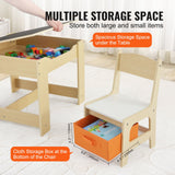 VEVOR Kids Table and Chair Set Wooden Activity Table