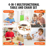 VEVOR Kids Table and Chair Set Wooden Activity Table