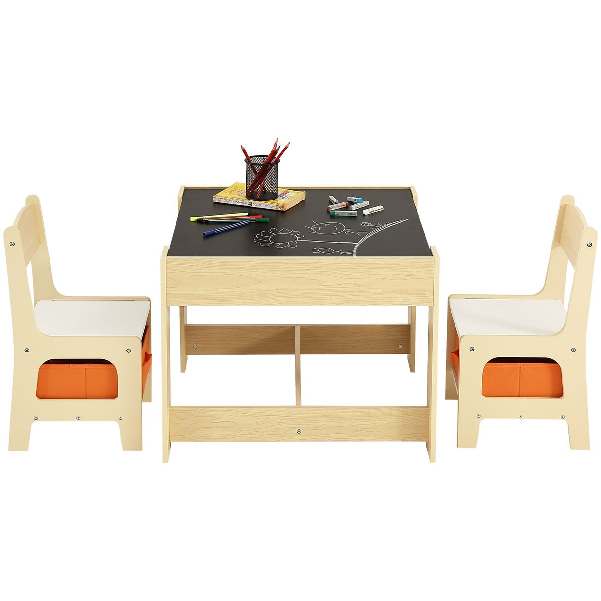 VEVOR Kids Table and Chair Set Wooden Activity Table