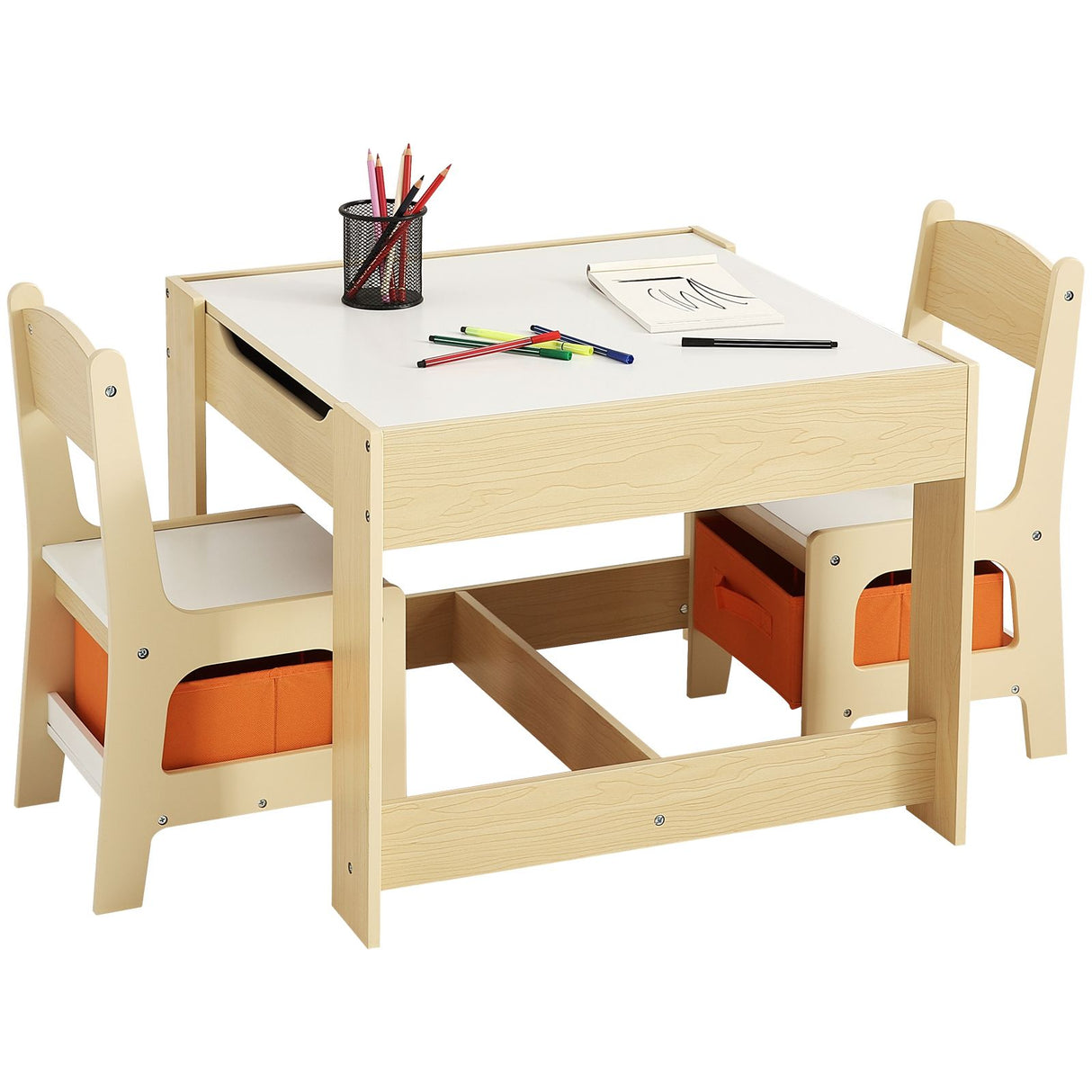 VEVOR Kids Table and Chair Set Wooden Activity Table