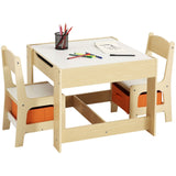 VEVOR Kids Table and Chair Set Wooden Activity Table