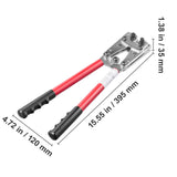 Battery Cable Lug Crimping Tool, 10-1/0AWG Aluminum Terminal Battery Lug Crimper, with 60PCS Aluminum Ring Connectors Terminals 6 Wire Sizes Crimping Die, for Heavy Duty Wire Lugs