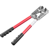 Battery Cable Lug Crimping Tool, 10-1/0AWG Aluminum Terminal Battery Lug Crimper, with 60PCS Aluminum Ring Connectors Terminals 6 Wire Sizes Crimping Die, for Heavy Duty Wire Lugs
