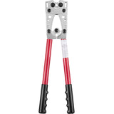 Battery Cable Lug Crimping Tool, 10-1/0AWG Aluminum Terminal Battery Lug Crimper, with 60PCS Aluminum Ring Connectors Terminals 6 Wire Sizes Crimping Die, for Heavy Duty Wire Lugs