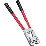 Battery Cable Lug Crimping Tool, 10-1/0AWG Aluminum Terminal Battery Lug Crimper, with 60PCS Aluminum Ring Connectors Terminals 6 Wire Sizes Crimping Die, for Heavy Duty Wire Lugs