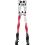 Battery Cable Lug Crimping Tool, 10-1/0AWG Aluminum Terminal Battery Lug Crimper, with 60PCS Aluminum Ring Connectors Terminals 6 Wire Sizes Crimping Die, for Heavy Duty Wire Lugs