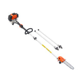 VEVOR Gas Pole Saw, 43CC 2 Stroke Gas Powered Pole Saws with 25.4 cm Cutting Bar, Cordless Tree Trimmer with Rotatable Head, 2.1 to 3.6 m Extendable, Powerful Chainsaw for Tree Trimming Pruning