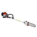 VEVOR Gas Pole Saw, 25CC 2 Stroke Gas Powered Pole Saws with 30.5 cm Cutting Bar, Cordless Tree Trimmer with 650ml Fuel Tank, 2.12 to 3.62 m Extendable, Powerful Chainsaw for Tree Trimming Pruning