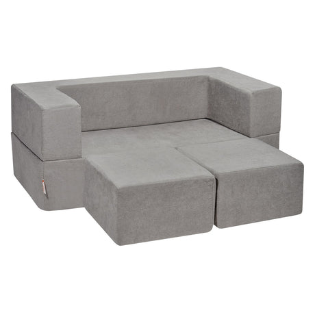 VEVOR Modular Kids Play Couch 4Pcs DIY Creative Child Sectional Sofa Dark Grey