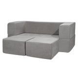VEVOR Modular Kids Play Couch 4Pcs DIY Creative Child Sectional Sofa Dark Grey