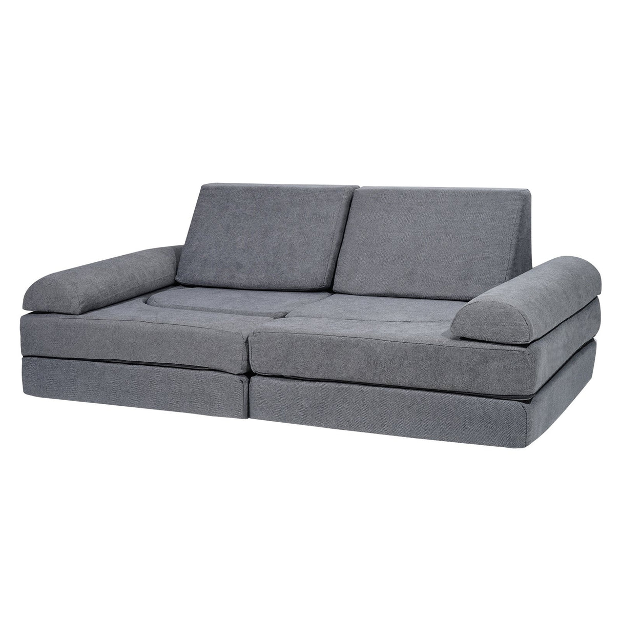 VEVOR Modular Kids Play Couch 10Pcs DIY Creative Toddler Sectional Sofa Grey
