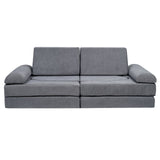 VEVOR Modular Kids Play Couch 10Pcs DIY Creative Toddler Sectional Sofa Grey