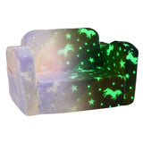 VEVOR Foldable Baby Chair 2-in-1 Baby Lounger Couch Glow in Dark Kids Sofa