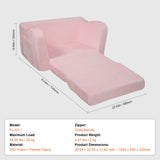 VEVOR Baby Chair Foldable 2-in-1 Comfy Baby Lounger Couch Kids Sofa Pink