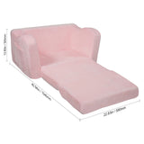 VEVOR Baby Chair Foldable 2-in-1 Comfy Baby Lounger Couch Kids Sofa Pink