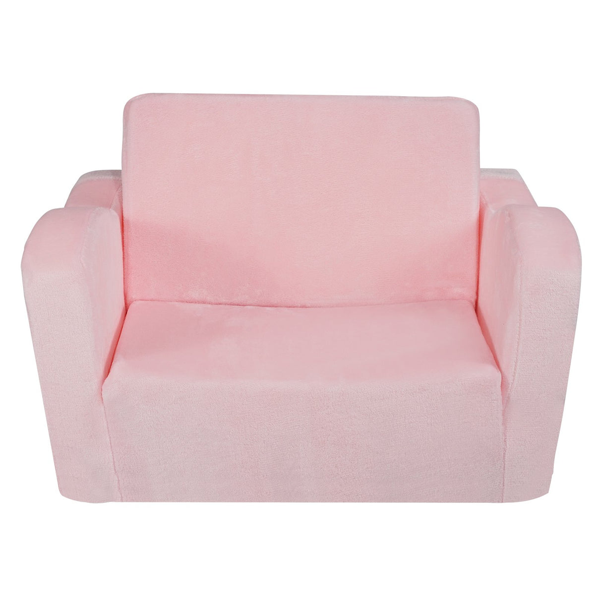 VEVOR Baby Chair Foldable 2-in-1 Comfy Baby Lounger Couch Kids Sofa Pink