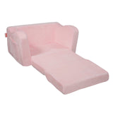 VEVOR Baby Chair Foldable 2-in-1 Comfy Baby Lounger Couch Kids Sofa Pink