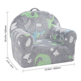 VEVOR Toddler Chair Glow in the Dark Plush Baby Chair Playroom Furniture Grey