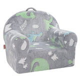 VEVOR Toddler Chair Glow in the Dark Plush Baby Chair Playroom Furniture Grey