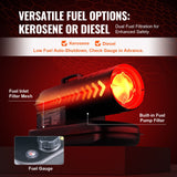 Portable Kerosene Forced Air Heater 70000 BTU Indoor Outdoor Use 5gal Tank