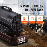 Portable Kerosene Forced Air Heater 70000 BTU Indoor Outdoor Use 5gal Tank