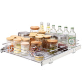 34x53 cm Pull Out Cabinet Organizer, Heavy Duty Slide Out Pantry Shelves, Chrome-Plated Steel Roll Out Drawers, Sliding Drawer Storage for Home, Inside Kitchen Cabinet, Bathroom, Under Sink