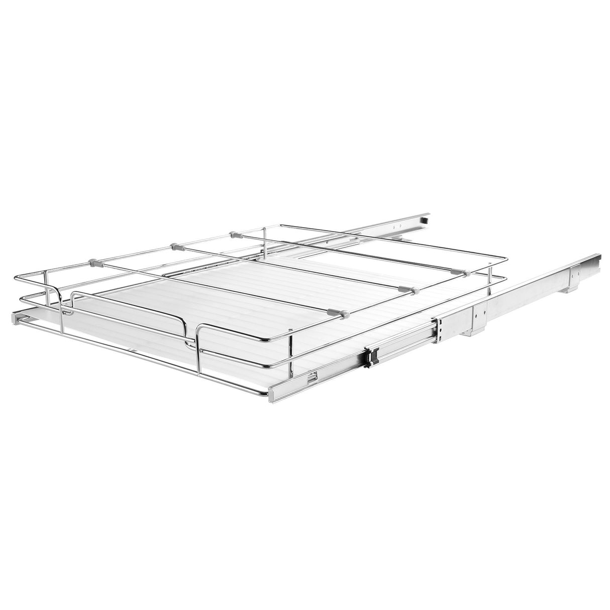 34x53 cm Pull Out Cabinet Organizer, Heavy Duty Slide Out Pantry Shelves, Chrome-Plated Steel Roll Out Drawers, Sliding Drawer Storage for Home, Inside Kitchen Cabinet, Bathroom, Under Sink