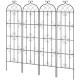 Garden Trellis for Climbing Plants, 87 x 20 in, 4 Packs Rustproof Metal Garden Flower Trellis, Outdoor Climbing Rose Trellis Cucumbers Support, Decorative Clematis Trellis for Courtyards Lawns