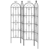 Garden Trellis for Climbing Plants, 87 x 20 in, 4 Packs Rustproof Metal Garden Flower Trellis, Outdoor Climbing Rose Trellis Cucumbers Support, Decorative Clematis Trellis for Courtyards Lawns