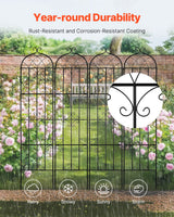 Garden Trellis for Climbing Plants, 87 x 20 in, 4 Packs Rustproof Metal Garden Flower Trellis, Outdoor Climbing Rose Trellis Cucumbers Support, Decorative Clematis Trellis for Courtyards Lawns