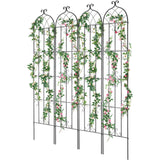 Garden Trellis for Climbing Plants, 87 x 20 in, 4 Packs Rustproof Metal Garden Flower Trellis, Outdoor Climbing Rose Trellis Cucumbers Support, Decorative Clematis Trellis for Courtyards Lawns