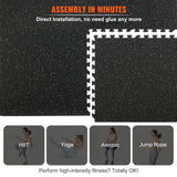 VEVOR EVA Interlocking Foam Floor Mats, 0.56 in Thickened 25 Pcs Puzzle Rubber Tiles, 24 x 24 in Exercise Floor Mat for Workout & Fitness, Heavy Duty Flooring Mats for Home, Gym, Office-100 Sq Ft