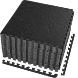 VEVOR EVA Interlocking Foam Floor Mats, 0.56 in Thickened 25 Pcs Puzzle Rubber Tiles, 24 x 24 in Exercise Floor Mat for Workout & Fitness, Heavy Duty Flooring Mats for Home, Gym, Office-100 Sq Ft