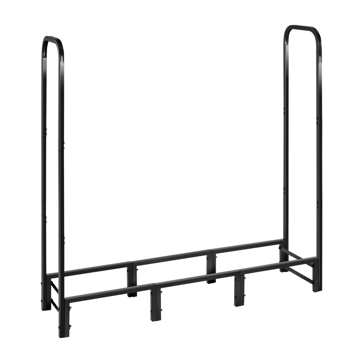 VEVOR Firewood Rack with Waterproof Cover, 1.22m Outdoor Firewood Holder, 1/4 Cord Storage Metal Log Holder, 400lb Max Weight Capacity, Top Covered, Powder-Coated Wood Storage Rack for Fireplace Deck
