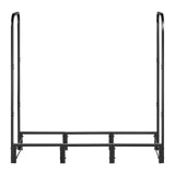 VEVOR Firewood Rack with Waterproof Cover, 1.22m Outdoor Firewood Holder, 1/4 Cord Storage Metal Log Holder, 400lb Max Weight Capacity, Top Covered, Powder-Coated Wood Storage Rack for Fireplace Deck