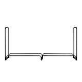 VEVOR Firewood Rack with Waterproof Cover, 2.57m Outdoor Firewood Holder, 1/2 Cord Storage Metal Log Holder, 299kg Max Weight Capacity, Top Covered, Powder-Coated Wood Storage Rack for Fireplace Deck
