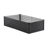 VEVOR Metal Raised Garden Bed, 6 x 3 x 1.5 ft Outdoor Galvanized Planter Box, with Open Bottom, Large Planter Raised Bed for Gardening Vegetables, Flowers, Herbs, and Succulent Plants, Dark Gray